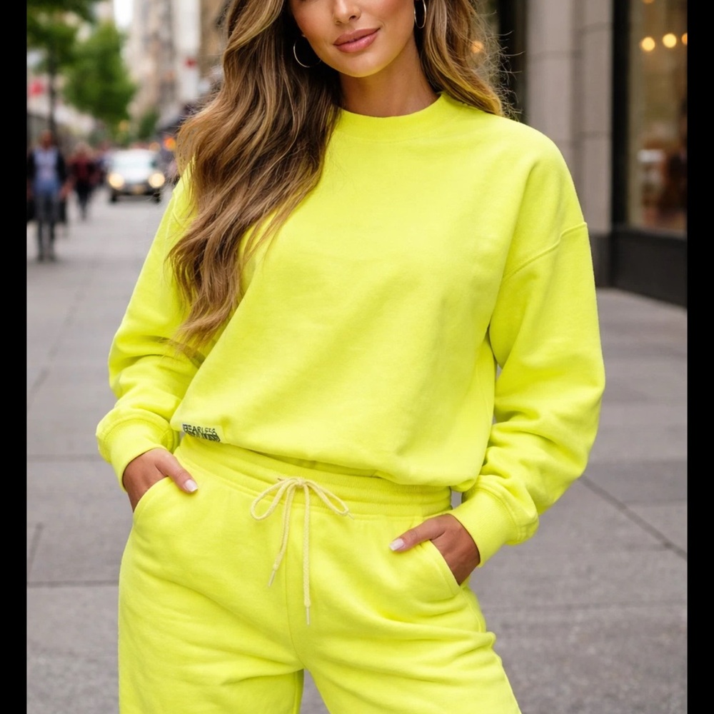 Bright Yellow Sweatshirt for Women